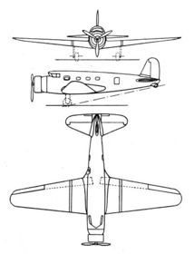 Vultee V-1A 3-view L'Aerophile July 1934